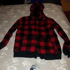 Red and Black Plaid Garanimals Fleece Jacket